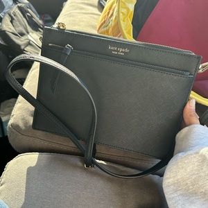 Black Kate Spade square cross-body bag